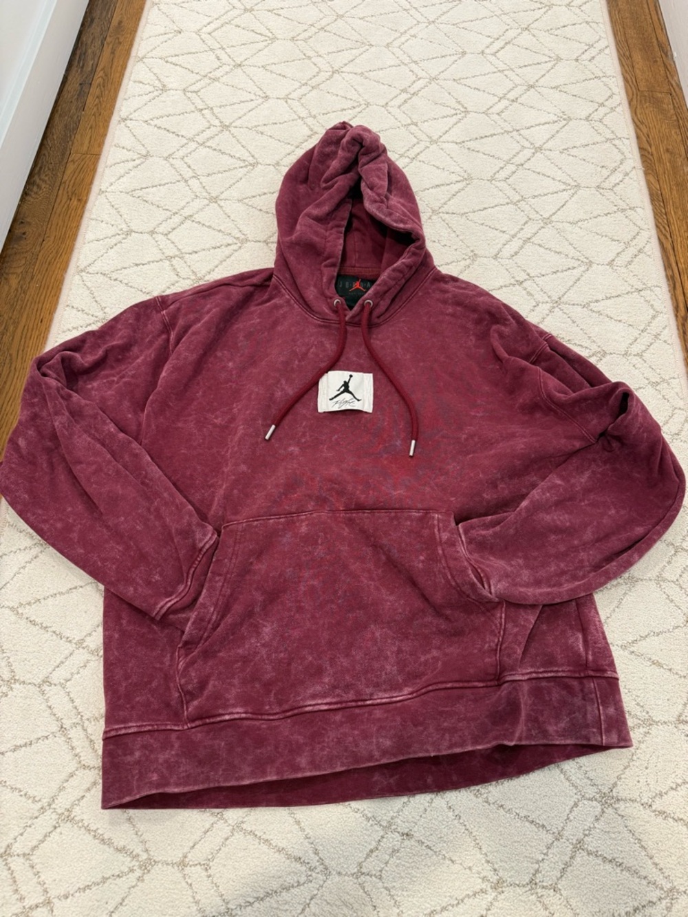 Jordan Washed Maroon Pullover Hoodie